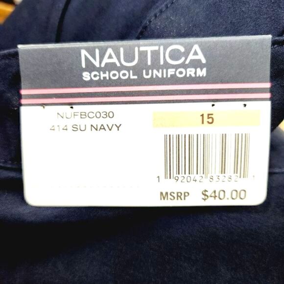 Nautica navy skinny school uniform pants juniors Size 15 - Picture 5 of 5